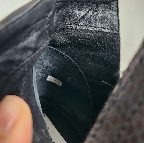 Laura Marano Not Rated Black Faux Leather 3" Heeled Boot Bootie Snakeskin Sz 8 - Picture 10 of 10